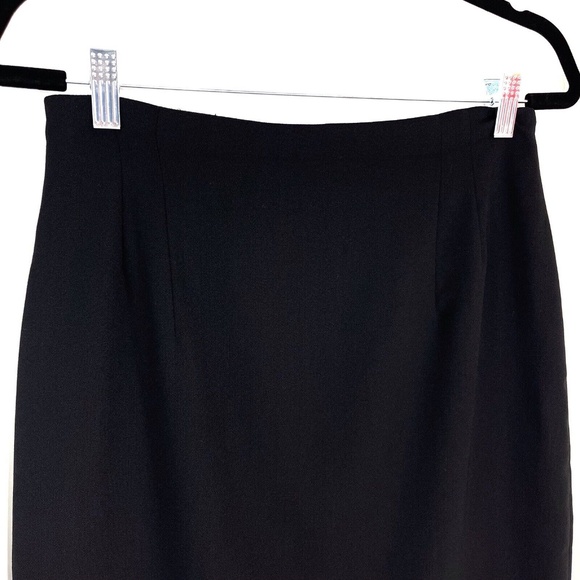 Evan Picone Women’s Size 10 Medium Black 100% Worsted Wool Vintage Pencil Skirt - Picture 2 of 8